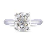 DovEggs 2ct Moissanite Cushion Cut Engagement Ring