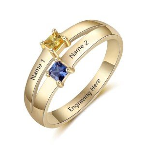 Personalized Birthstone Rings for Moms and Grandmas