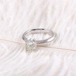 DovEggs 2ct Moissanite Cushion Cut Engagement Ring