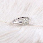DovEggs 2ct Moissanite Cushion Cut Engagement Ring