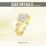 Customizable Moissanite Flower Name Ring in Gold