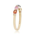 10K Yellow Gold Sapphire & Diamond Engagement Ring