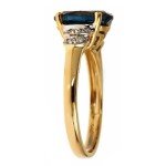 Elegant 14K Yellow Gold London Blue Topaz Ring