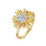 Stunning Moissanite Halo Engagement Ring for Women