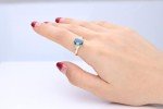 Elegant 14K Yellow Gold London Blue Topaz Ring