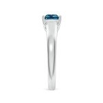 Stunning Blue Diamond Solitaire Engagement Ring