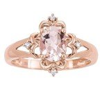 Rose Gold Morganite & Diamond Engagement Ring