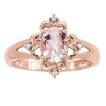 Rose Gold Morganite & Diamond Engagement Ring
