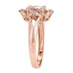 Rose Gold Morganite & Diamond Engagement Ring