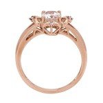 Rose Gold Morganite & Diamond Engagement Ring