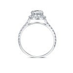 Elegant 14K White Gold Bridal Set with Moissanite