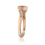 Rose Gold Morganite Diamond Engagement Ring for Her