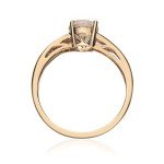 Rose Gold Morganite Diamond Engagement Ring for Her