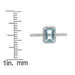 Aquamarine & Diamond 14K White Gold Engagement Ring