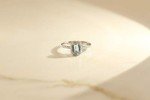 Aquamarine & Diamond 14K White Gold Engagement Ring