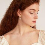 18k Yellow Gold 9MM Pearl Dangle Earrings