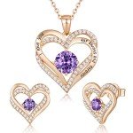 Heart Pendant Birthstone Jewelry for Women