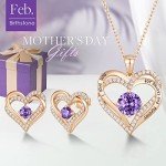 Heart Pendant Birthstone Jewelry for Women