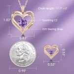 Heart Pendant Birthstone Jewelry for Women