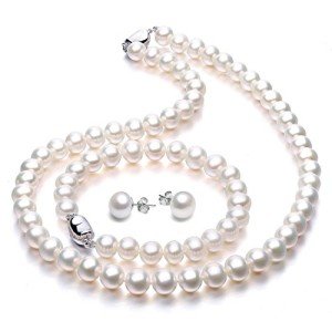 Freshwater Pearl Necklace, Bracelet & Earring Set