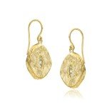 Gold Over Silver Drop Statement Earrings with Zirconia