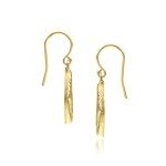 Gold Over Silver Drop Statement Earrings with Zirconia