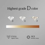 Moissanite Necklace and Earring Set in White Gold