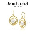 Elegant Gold & Pearl Dangle Statement Earrings