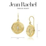 Gold Over Silver Drop Statement Earrings with Zirconia