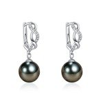 Elegant Tahitian Black Pearl Earrings for Her