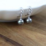 Elegant Tahitian Black Pearl Earrings for Her