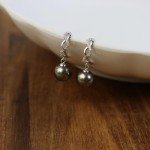 Elegant Tahitian Black Pearl Earrings for Her