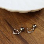 Elegant Tahitian Black Pearl Earrings for Her