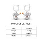 Jeulia Nightmare Before Christmas Sterling Silver Earrings