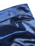 ZAFUL Women Tube Satin Mini Dress Bodycon Backless Silk Wedding Guest Cocktail Dresses, Navy Blue, Large