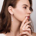 Sterling Silver 3-Stone Drop Earrings for Her