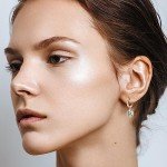 Moissanite Drop Dangle Earrings in Sterling Silver