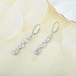 Sterling Silver 3-Stone Drop Earrings for Her