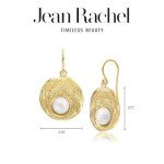 Freshwater Pearl & 14K Gold Textured Earrings