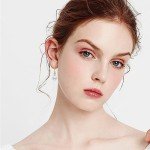 14k Gold Pearl Dangle Earrings for Women