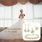 Elegant Gold Plated Wedding Jewelry Set for Women