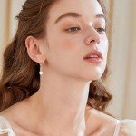 Elegant Rose Gold Pearl Drop Earrings for Women