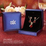 Rose Gold Flower Jewelry Set for Women