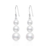 14k Gold Freshwater Pearl Dangle Earrings for Women