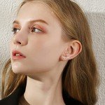 14k Yellow Gold Leaf Ear Climber Earrings