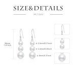 14k Gold Freshwater Pearl Dangle Earrings for Women