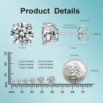 Elegant Moissanite Stud Earrings in 18K White Gold