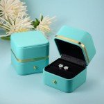 Elegant Moissanite Stud Earrings in 18K White Gold