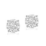 14K White Gold Lab Grown Diamond Stud Earrings