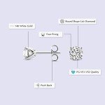 Stunning 1ct Lab Grown Diamond Stud Earrings